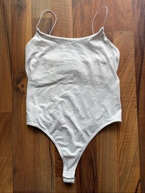 Intimately By Free People Woman’s Classic White Spaghetti-Strap Bodysuit